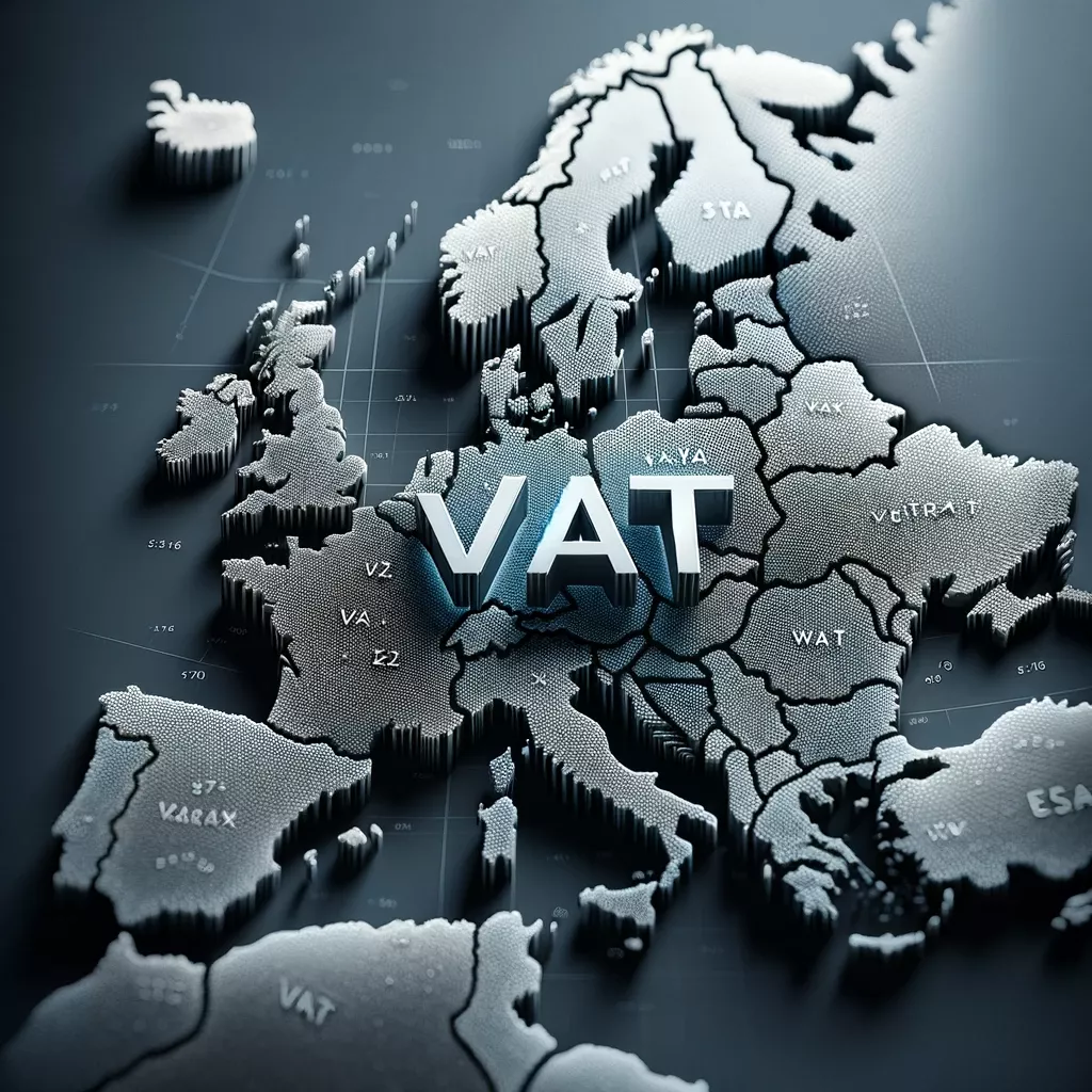 Europa en relieve y símbolo IVA